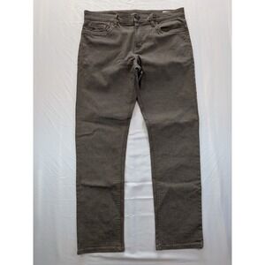 English Laundry Mens 34x32 Olive Drab Brown 5-Pocket Stretch Twill Pants Earthy